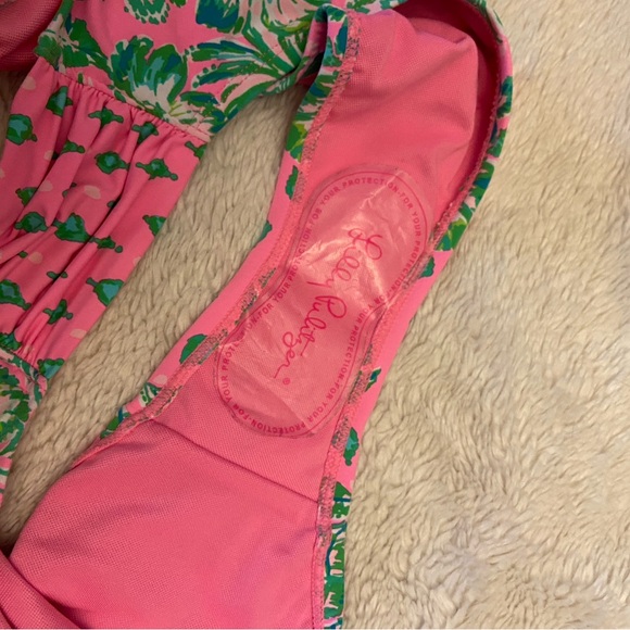 NWOT Lilly Pulitzer Clancy style bikini bottom size 12 in vibrant pink & green - Picture 5 of 9
